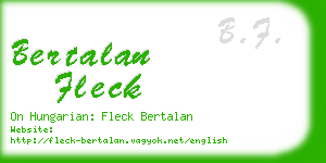 bertalan fleck business card